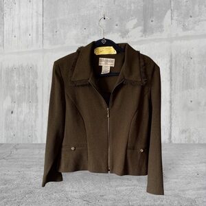 Dana Buchman Olive Green Blazer